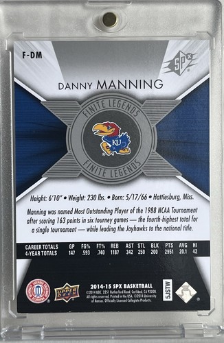 2014-15 SP Authentic Danny Manning Finite Legend 701/799 - Picture 2 of 2