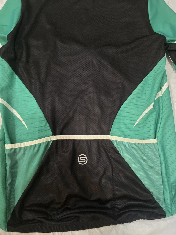  Camiseta de ciclismo Skins manga corta compresión XL verde... Foto 3 de 4