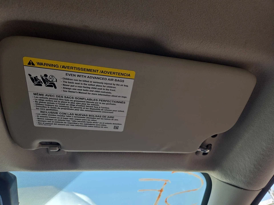 Used Right Sun Visor fits: 2016 Ford Fiesta w/mirror w/o sunroof Right Grade A - Изображение 2 из 4