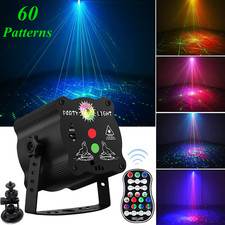 1024 Patterns Projector LED RGB Laser Stage Light DJ Disco KTV Lighting Party US