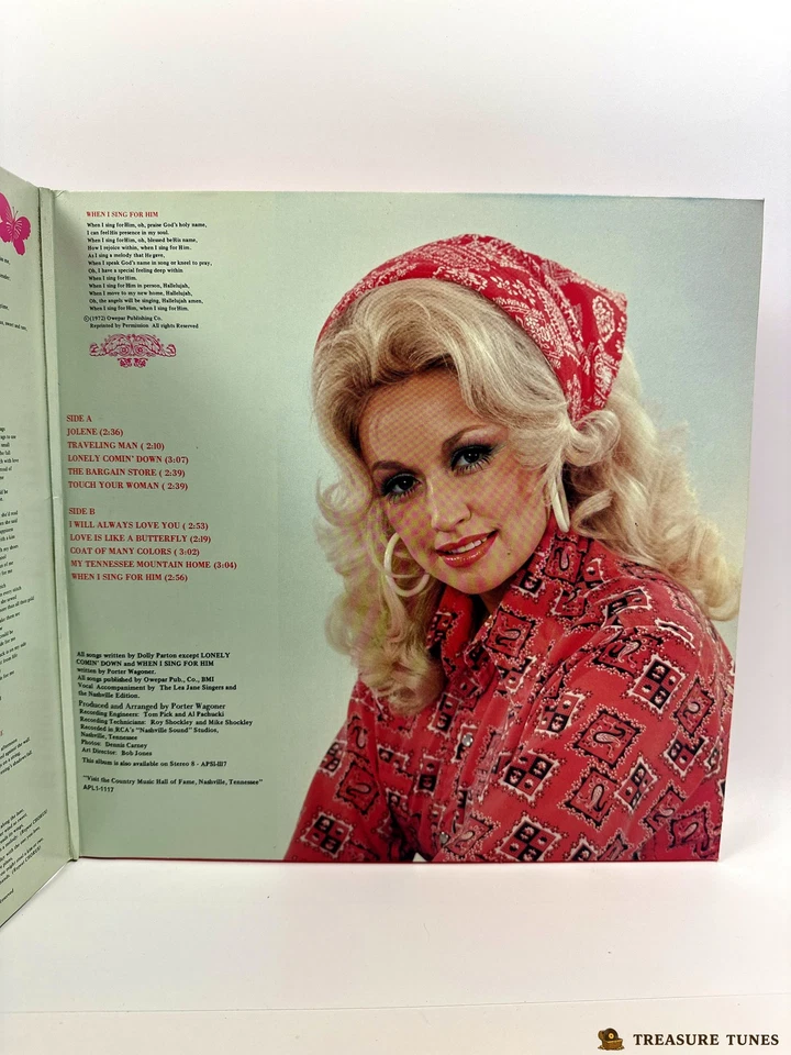 Dolly Parton - Best Of Dolly Parton Vinyl LP [1975] APL1-1117 - Image 4 of 4