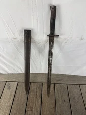 Vintage WW2 Bayonet Mauser FN Model 24 With Scabbard Long Blade