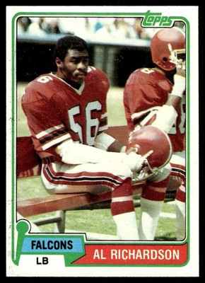 1981 TOPPS AL RICHARDSON E RC ATLANTA FALCONS #292