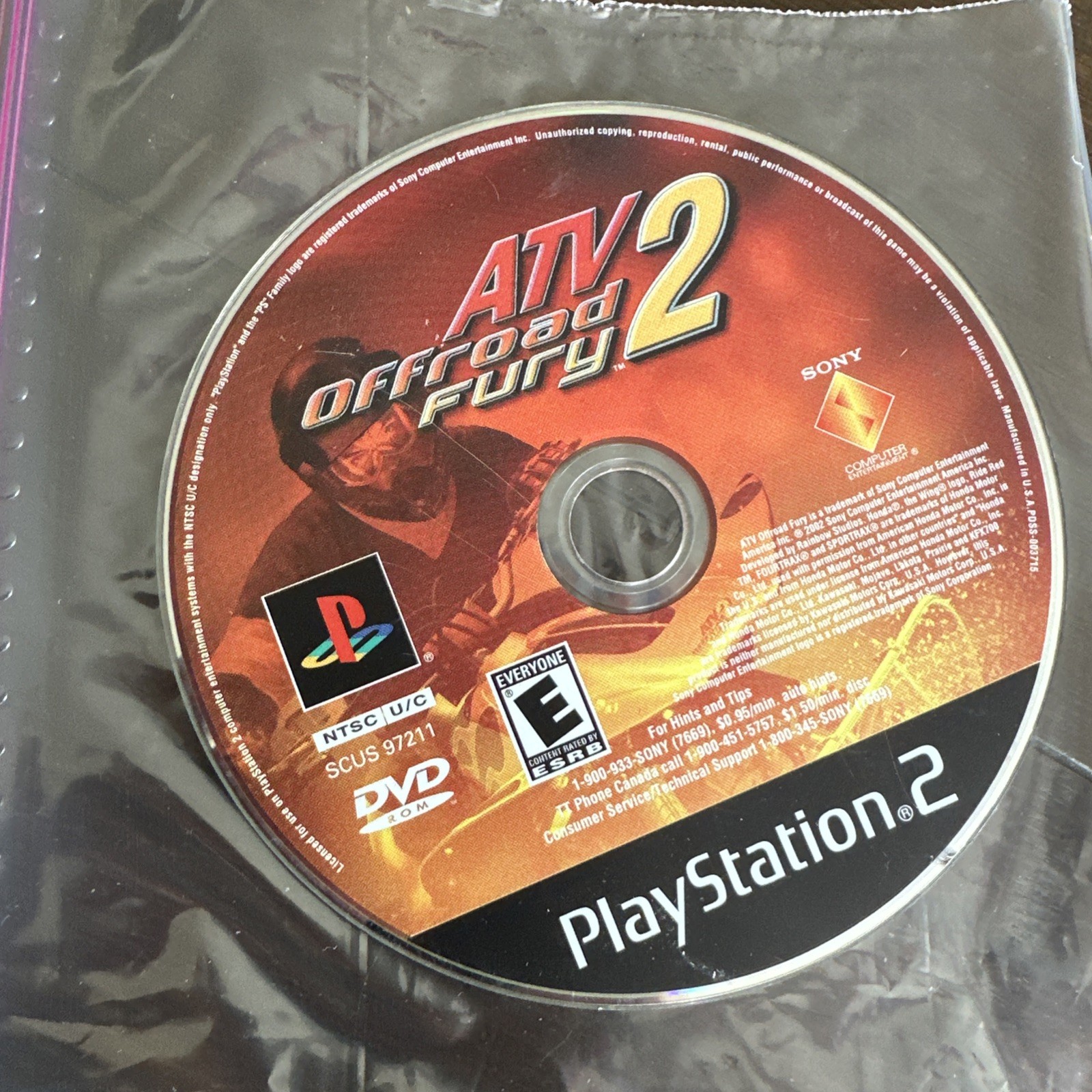 Atv Offroad Fury 2 PS2 PlayStation 2 - DISC ONLY