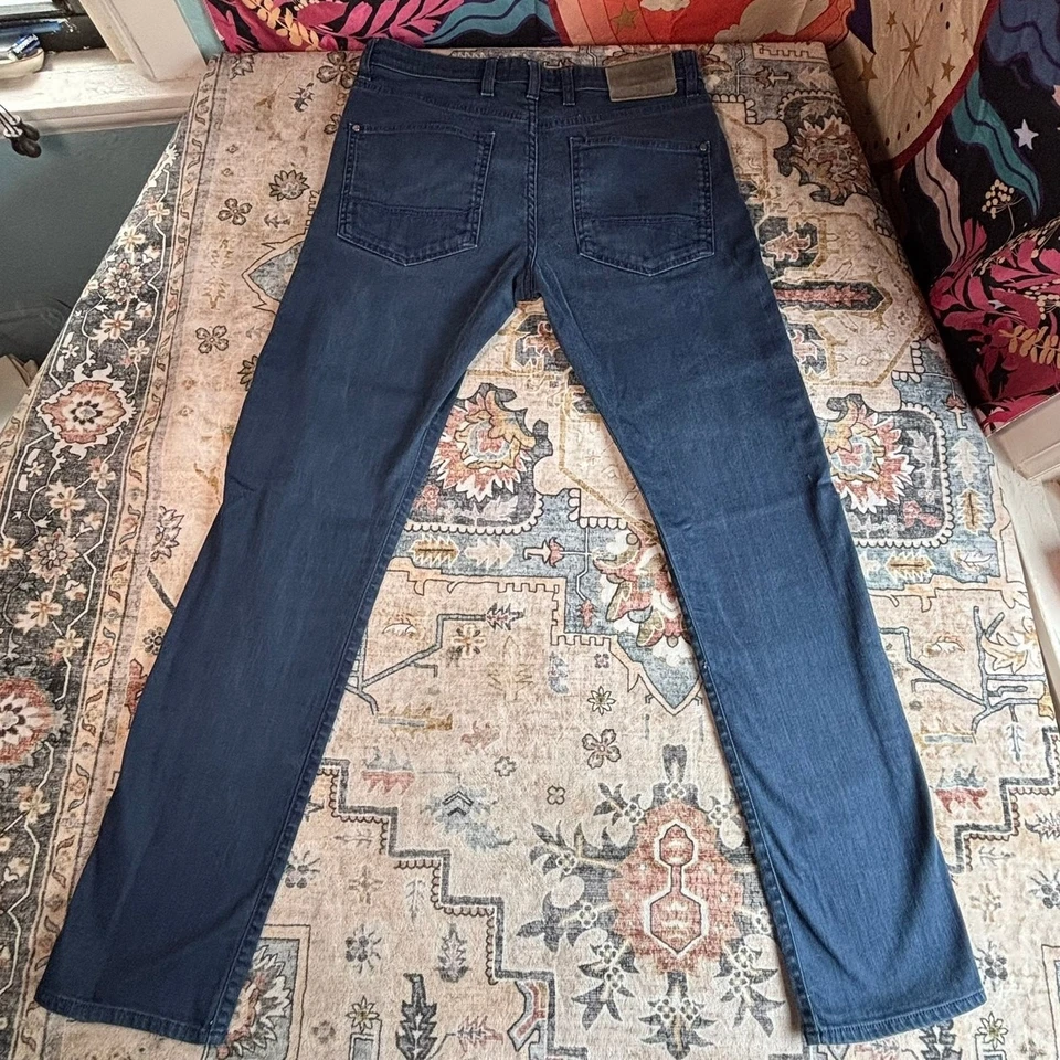 Pantalones de mezclilla azul de pierna recta Ted Baker para hombre talla 32 X 30 Foto 2 de 4