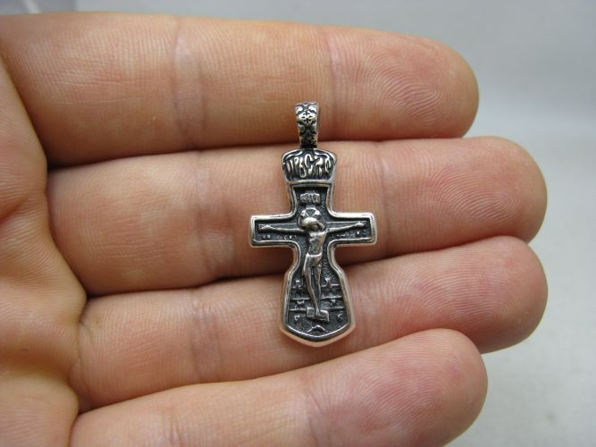 Genuine Sterling Silver Pendant Orthodox Cross Solid Hallmarked 925 ...