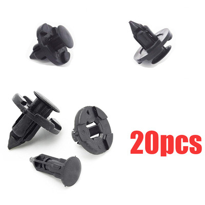 Plastic Mud Flaps Bumper Fender Push Fastener 20 pcs Clips 8mm For car