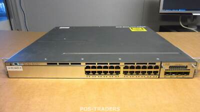 Cisco WS-C3750X-24T-L V02 Switch 24 Port Gigabit Switch DUAL PSU INCL C3KX-NM-1G