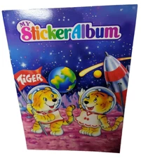 Sticker Album Book Twin Seven Tiger Space Earth Out of this World Rocket VTG 