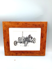 Trevor Stubley Artwork Original Pen Artwork Camping Family and Tractor scene