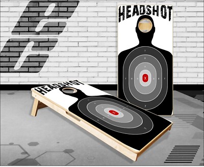Headshot Target Cornhole Boards Bean Bag Toss Game