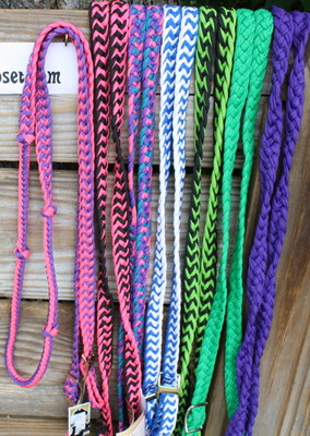 Horse Roping Tack Western Barrel Reins Nylon Braided 607AHE200 Horse Roping Tack Western Barrel Reins Nylon Braided 607AHE200