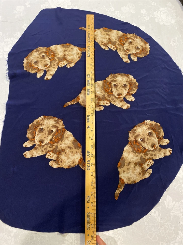 Pure Silk Remnant 100% Silk crepe De Chine Fabric Quilt Puppy For Masks Etc - Image 2 of 4