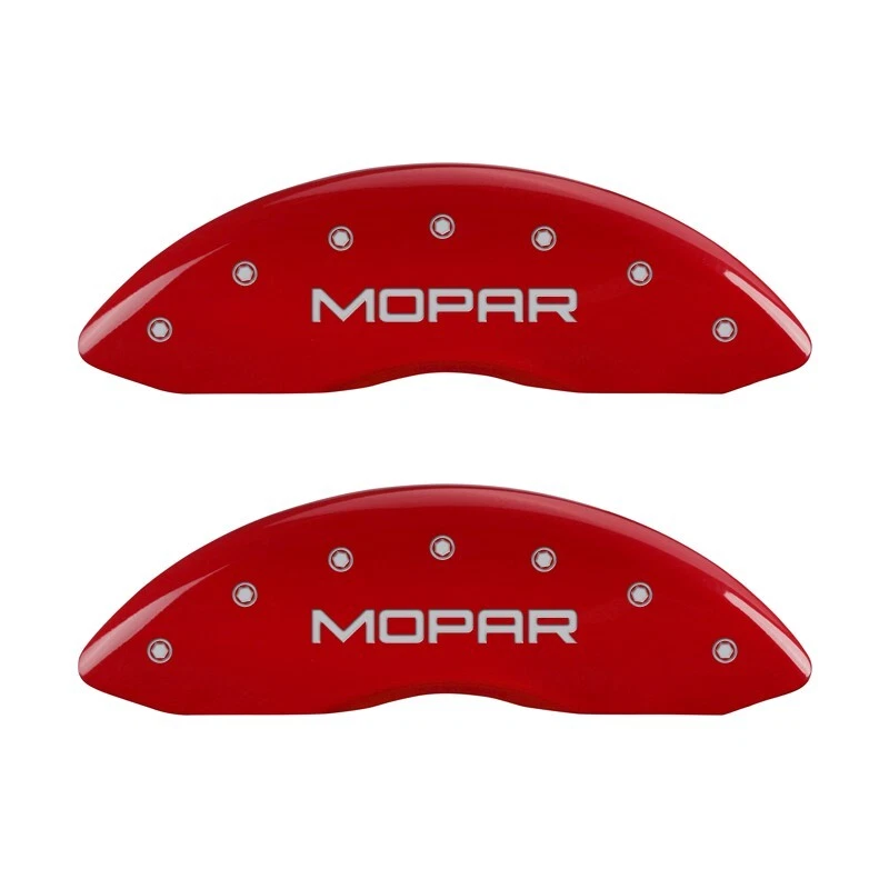 Dodge Ram 1500 2011-2018 delanteras + traseras rojas MGP cubiertas de pinza de disco de freno "Mopar" Foto 2 de 4