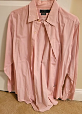 LAUREN RALPH LAUREN PINK CLASSIC FIT 100 COTTON DRESS SHIRT Size 16 34-35