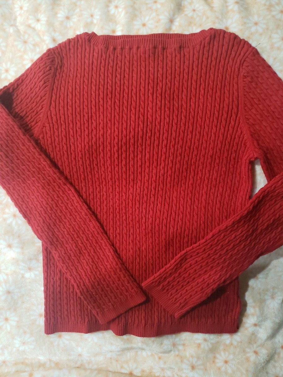 Lauren Ralph Lauren Women's 100% Cotton Cable Knit Boat Neck