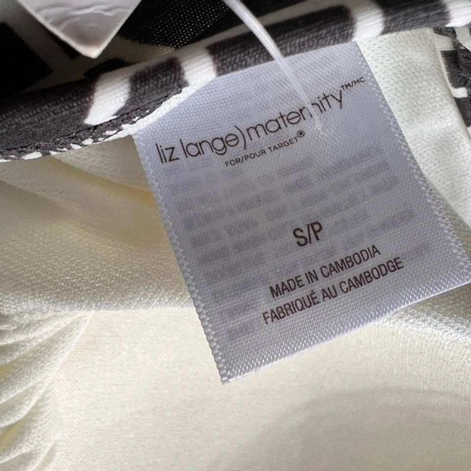 Nuevo con etiquetas Traje de Baño de Maternidad Liz Lange Tankini Top Estampado Acanalado Pequeño S Foto 4 de 4