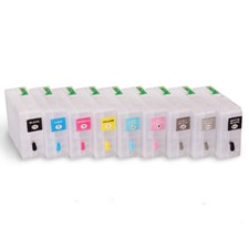 9 90ML Empty Ink Cartridges With Chip Sensor For Epson Stylus PRO 3800