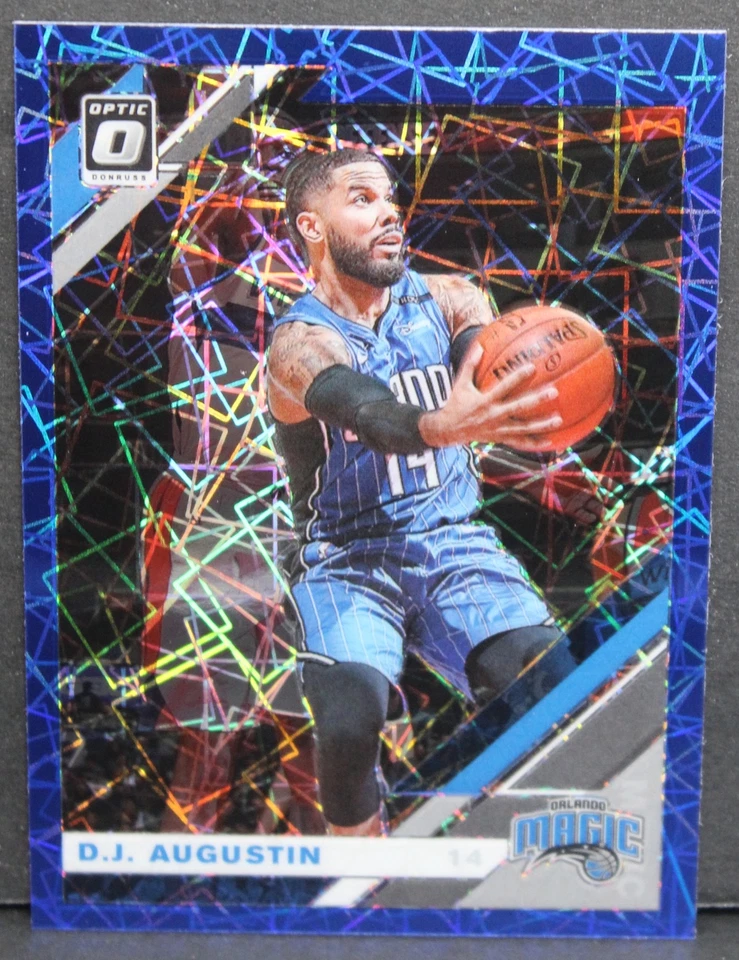 2019-20 Donruss Optic DJ Augustin Blue Velocity Prizm Card #5 Orlando Magic - Image 3 of 4