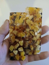 120. AMBER SCALES FOR KNIFE HANDLE.KNIFE HANDLE MATERIAL(NATURAL).