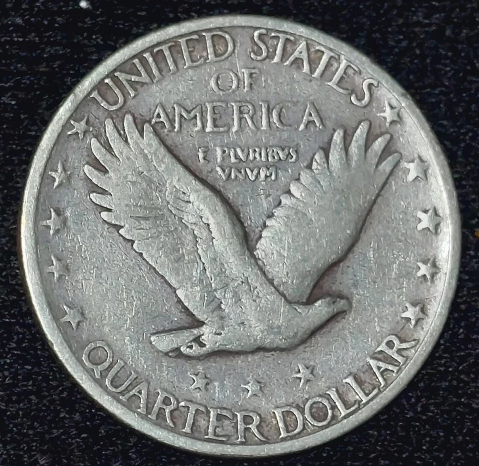 1927-S STANDING LIBERTY SILVER QUARTER ~ Very Scarce Date ~ (396,000 Minted) - Image 2 of 2