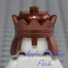 NEW Lego Minifig METALLIC COPPER CROWN - Bronze Troll King Castle Head Gear 7097