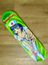 HOOKUPS "NURSE BRANDI" SKATEBOARD DECK RARE 8.0 Jk industries Jeremy Klein