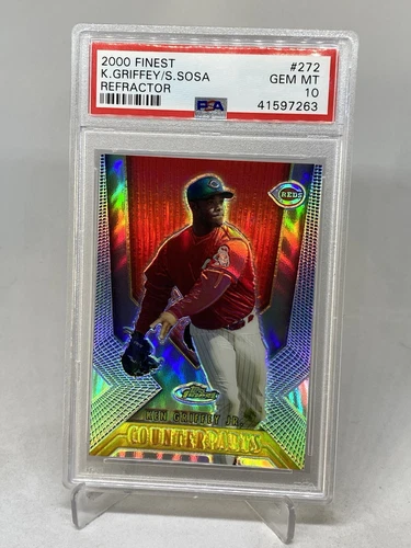 2000 Finest GOLD REFRACTOR Ken Griffey Jr. Sammy Sosa PSA 10 GEM MINT POP 15