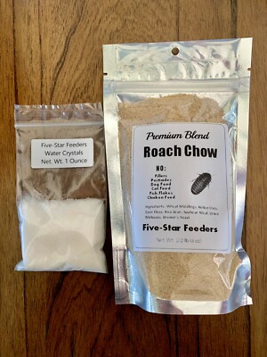 1/2 lb. Roach/Cricket Chow and 1 oz. Water Crystals Combo Fast Shipping!!