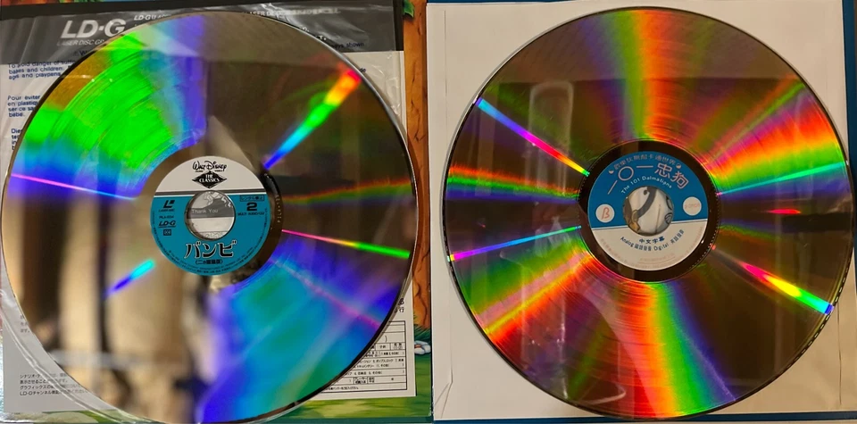 2x Disney Laserdiscs Bambi 101 Dalmatians Japanese Imports! Foto 4 de 4