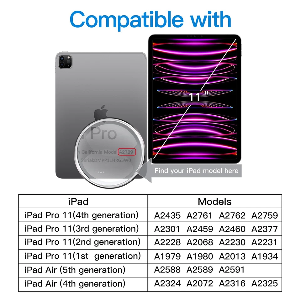 Protector Pantalla para iPad Pro 11 2022/2021/2020/2018, iPad Air 5/4 2022/2020 Foto 2 de 4