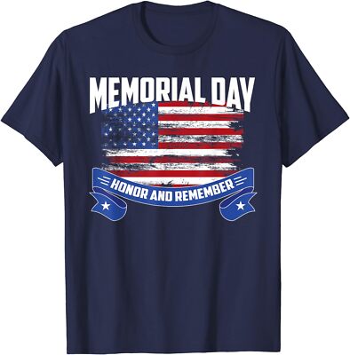 Memorial Day Usa Flag Honor And Remember Unisex T-Shirt