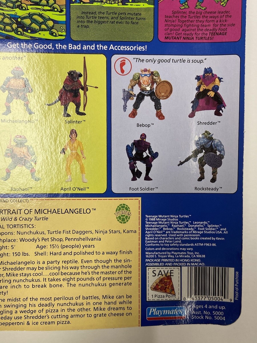 Vintage 1988 Teenage Mutant Ninja Turtles MICHAELANGELO