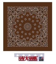  USA MADE COCOA Brown PREMIUM PAISLEY BANDANA BANDANNA Scarf Scarve Head Wrap