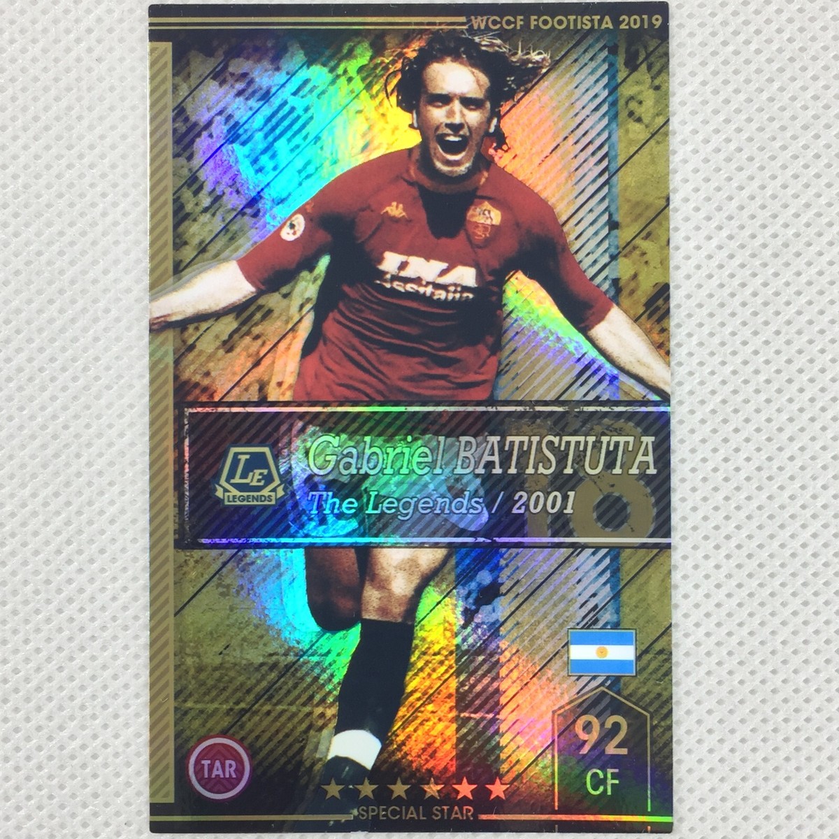 wccf footista PE バティストゥータ ロケテ ローマ Panini WCCF FOOTISTA 2019 Gabriel Batistuta Roma F19-3 LE-R