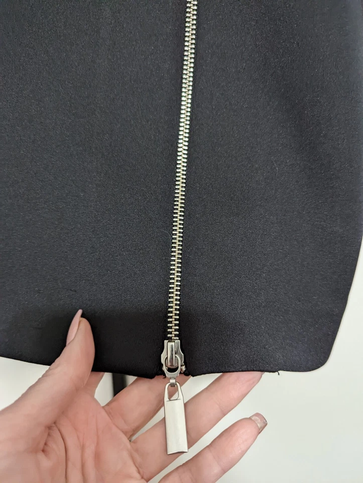 Falda lápiz negra Mynt 1792 Nordstrom Plus para mujer cremallera 20 W elástica $148 Foto 3 de 4