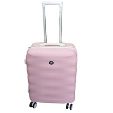 Trolley Valigia Guscio Rigido In ABS 8 Ruote MEDIO 66X45X27 leggero ROSA Doppio 