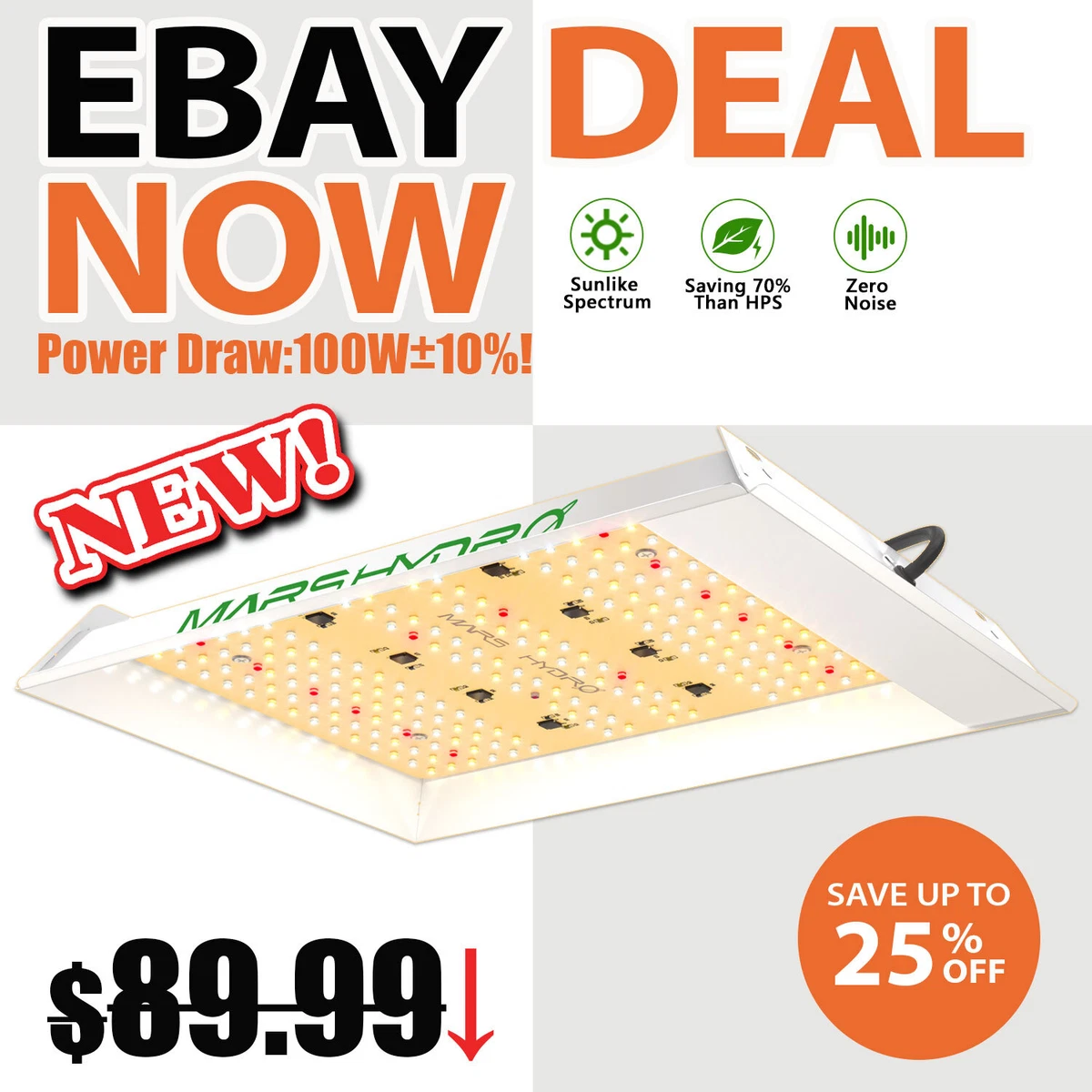 Mars Hydro TS 600 LED Grow Light Full Spectrum for Indoor Plant Veg Flower IR