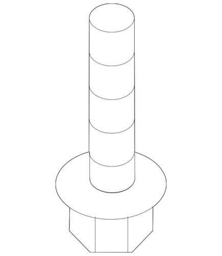 Tornillo de escudo delantero para Ford (N/P W714815-S439)