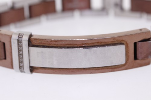 Shaquille O'Neal 12.8mm Two-Tone Copper-Tone Diamond Accented ID Bracelet - Picture 10 of 11