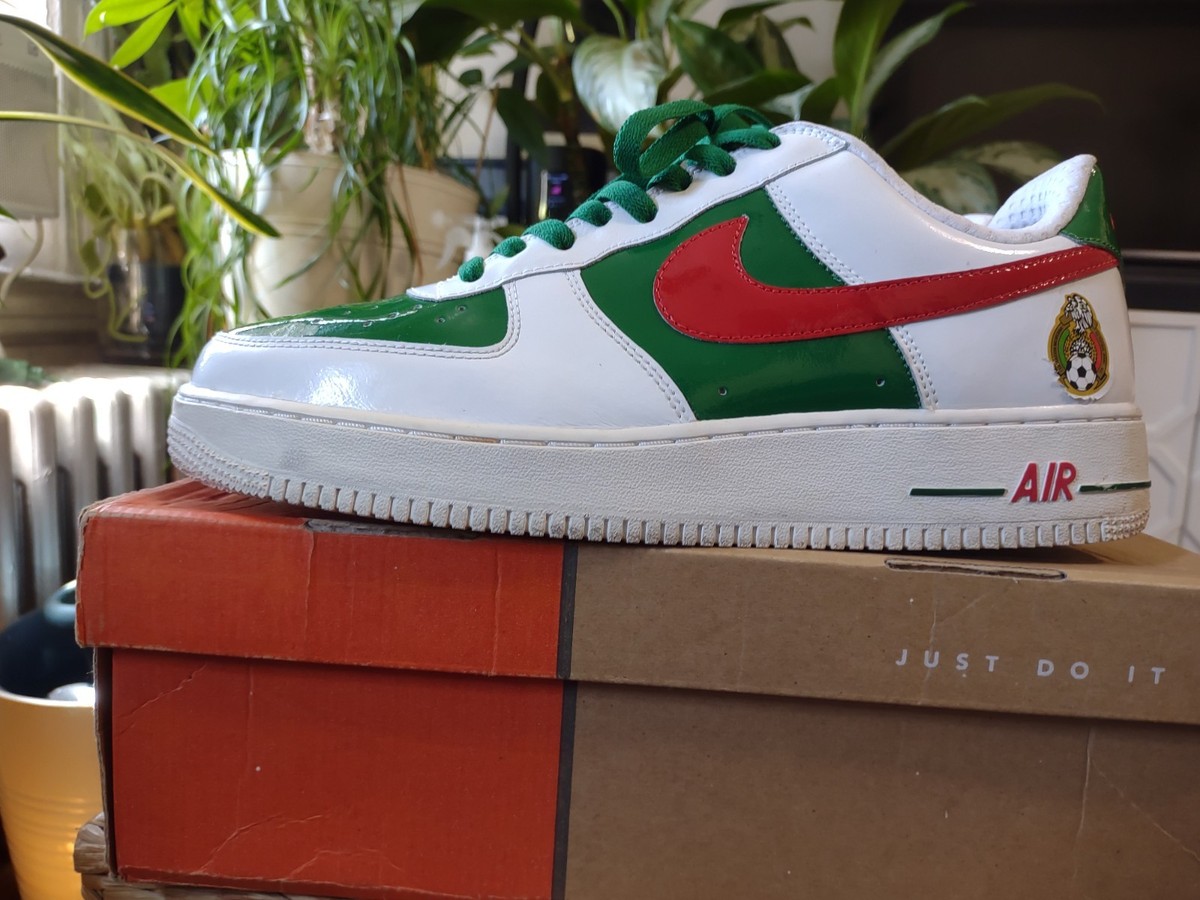 Just Do Air Force Red And Green Nike Air Force Premium Mexico