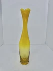 HTF Vintage MCM Blenko Glass 64b Vase In Lemon 11.5” Stunning