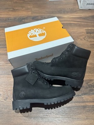 Timberland Premium Men's Black Nubuck Waterproof Boot Size 11.5
