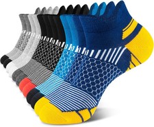 Mens Trainer Socks, Ankle Cushioned Running Socks, Cotton Low Cut Breathable An