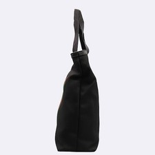 Gucci Black Canvas Web Tote with Tri-Stripe