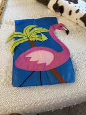 Pier One Imports Flamingo Yard Flag 12x18 Pink Blue -