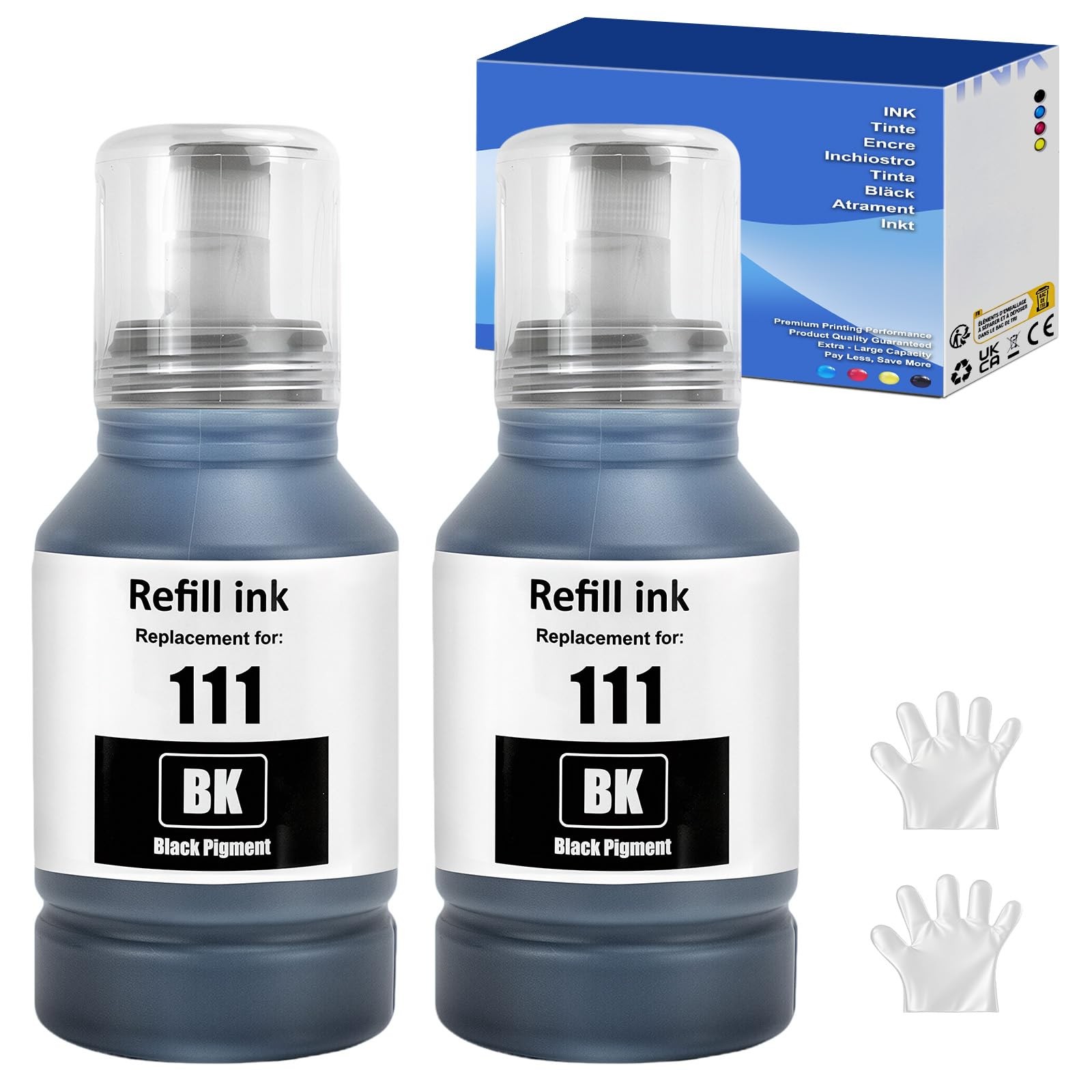 111 Encre Compatible avec Epson 111 séchage rapide pour des impressions nettes sans bavure
