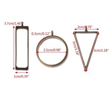 5Pcs Hollow Frame Open Back Bezel Pendant UV Resin Press Flower Jewelry Making