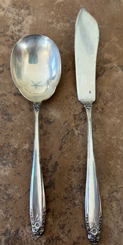 International PRELUDE Sterling Silver Butter Spreader & Spoon