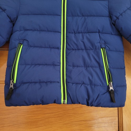 Gerry Puffer Jacket Boys Size 4T Blue Full Zip Pockets Hooded Winter - Picture 6 of 11